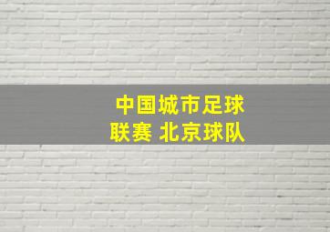 中国城市足球联赛 北京球队